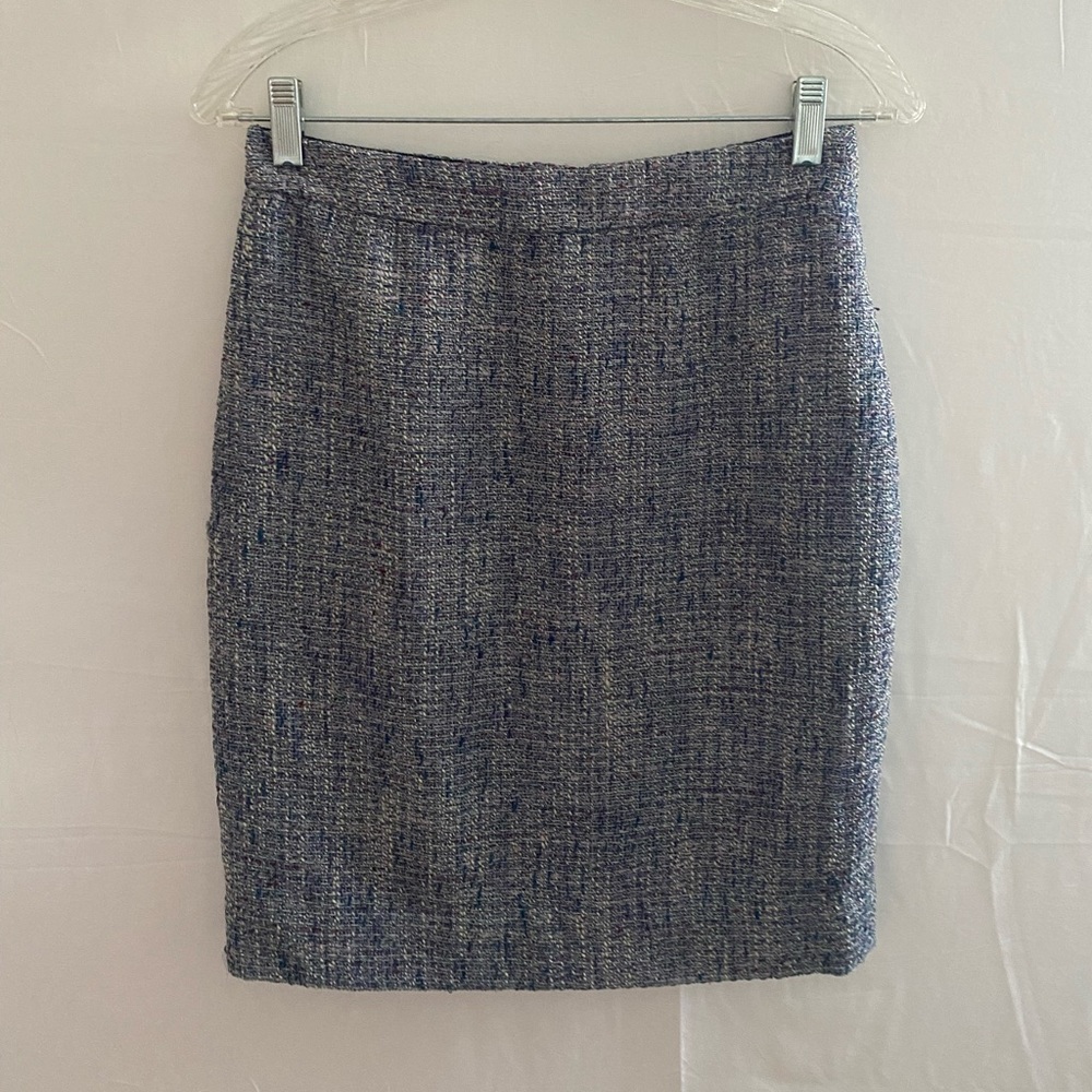 NEW J.Crew Wool Tweed Multicolor Mid-rise Midi Pencil Skirt, Size 2